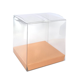 Clear Favour Party Box Pastel Peach - Pack of 10