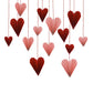 Red and Pink Paper Heart Decorations