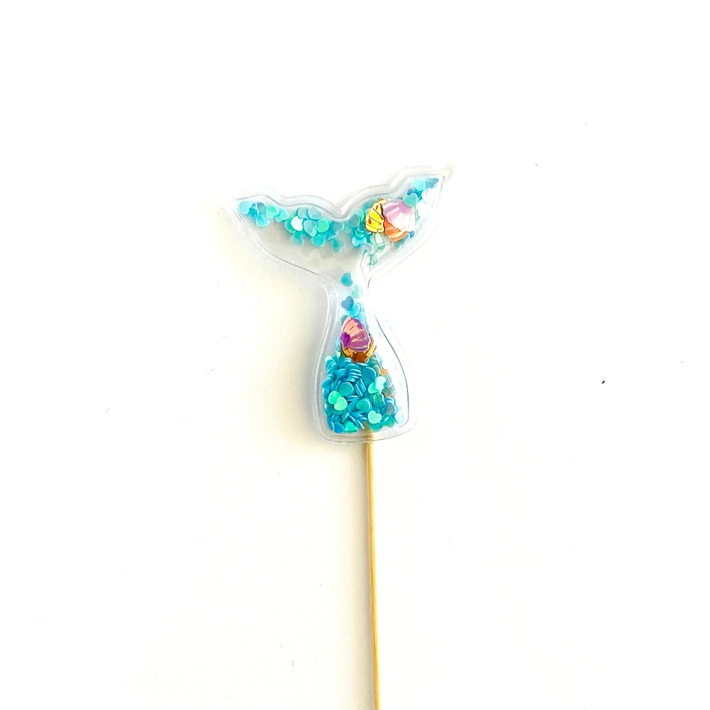 Confetti Filled PVC Cake Topper - Mermaid Tail