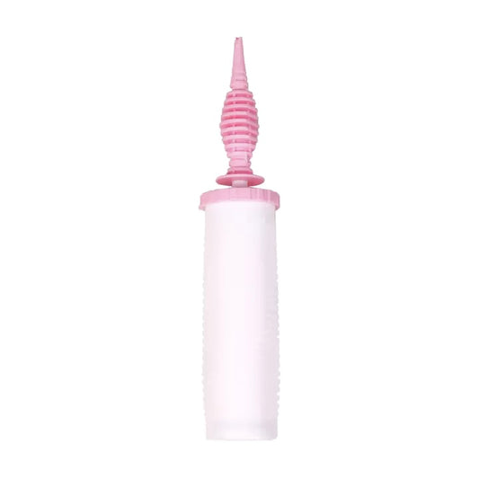 Dual Action Hand Balloon Pump - Pink + White