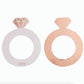 Rose Gold Ring Wine Glass Drink Tags 10 Pack