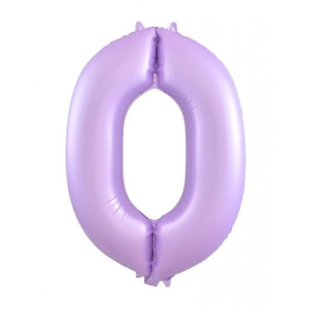Pastel Lilac 86cm Number 0 Balloon