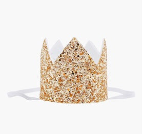 Gold Glitter Felt Birthday Crown