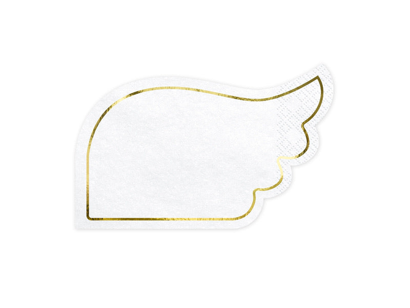 White Angel Wing Paper Cocktail Napkins