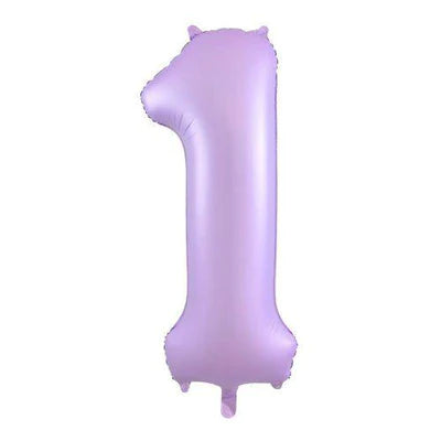 Pastel Lilac 86cm Number 1 Balloon