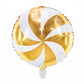 Candy Swirl Balloon - Gold Satin