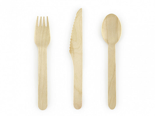 Wooden Cutlery 18pk