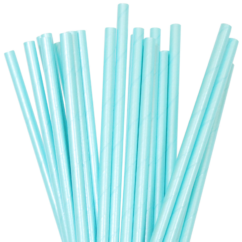 Paper Straws - Blue Foil