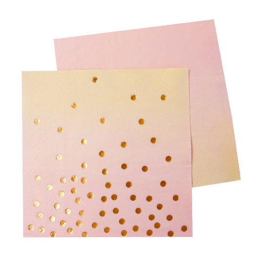 Pink + Peach Cocktail Napkins - Pack of 20