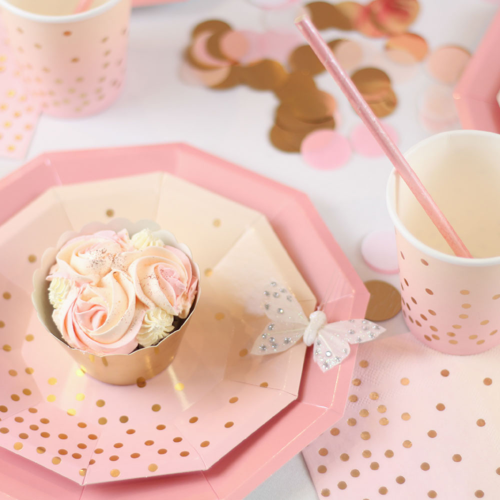 Pink + Peach Paper Cups