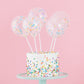 Mini Pastel Confetti Balloons Cake Topper Kit