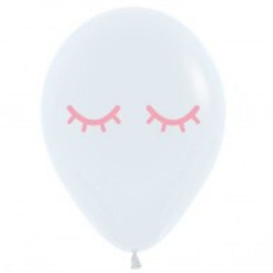 Sleey Eye White Balloon - 30cm