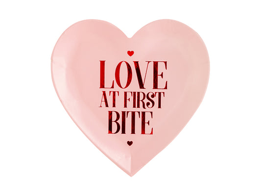 Love at First Bite Heart Paper Plates