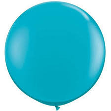 90cm Jumbo Round Balloon -  Tropical Teal