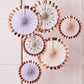 Pastel and Floral Paper Fan Set