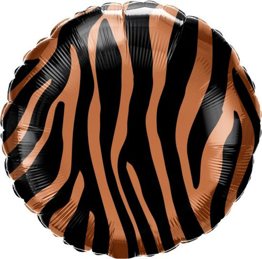 Tiger Stripes Round Foil Balloon
